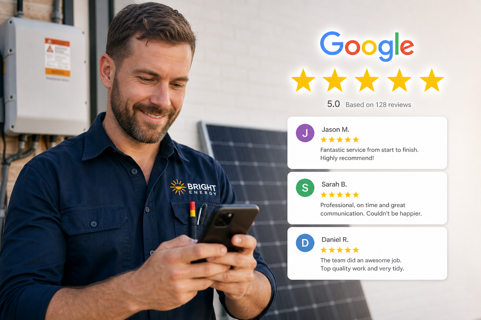 How to Get 5-Star Google Reviews as a Solar Installer or Electrician (The Complete Guide)